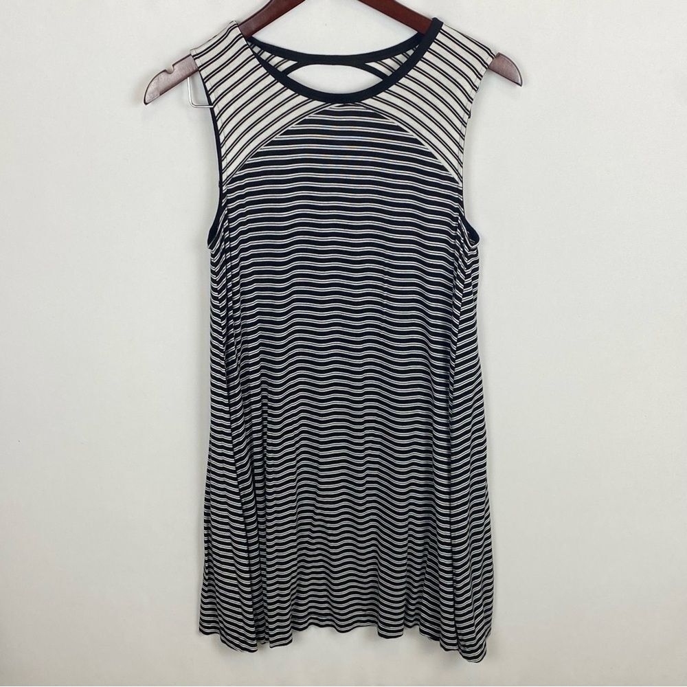 Gap Horizontal Striped Detailed Back Light Dress